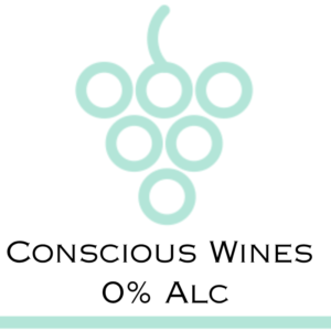 Logo de Conscious Wines 0% ALC, marca representada por BONISA